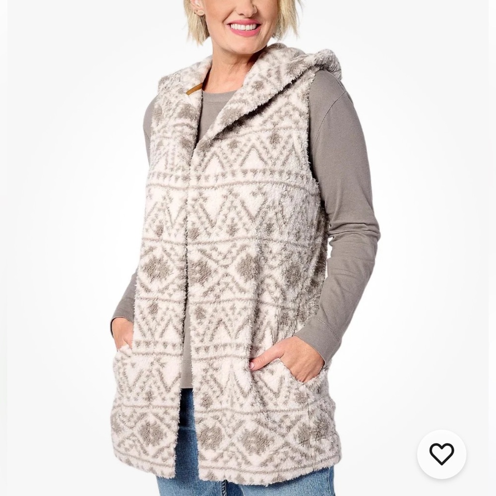 Koolaburra by UGG Women's Cozy Sherpa Hooded Beige A612517 Size XS